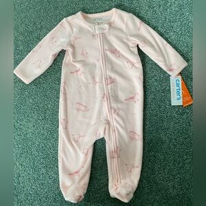 Carter's Light Pink Arctic Animal Print Footie